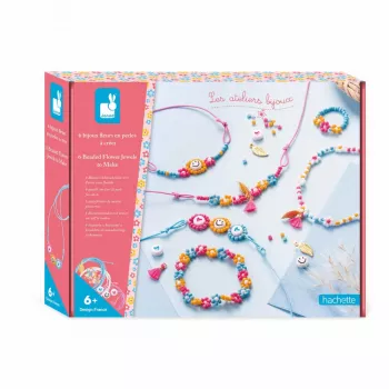 Janod DIY Jewellery Making Kit Flower Beads 6+