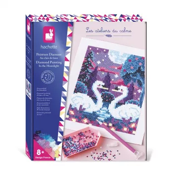 Janod Diamond Painting rinkinys su švytinčiais elementais Mėnulio naktis 8+
