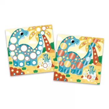 Janod My Arts & Crafts 3+ Creative Sticker Art Kit su metalizuotais apvaliais lipdukais