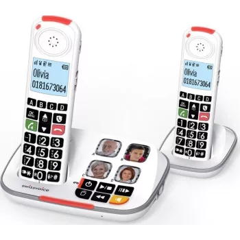 Alcatel Xtra 2355 Duo DECT belaidis telefonas (2 rageliai, juodas)