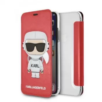 Karl Lagerfeld KLFLBKPXKSCORE iPhone X/XS Bookcase Red Karl Space Cosmonaut