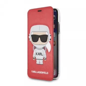 Karl Lagerfeld KLFLBKPXKSCORE iPhone X/XS Bookcase Red Karl Space Cosmonaut