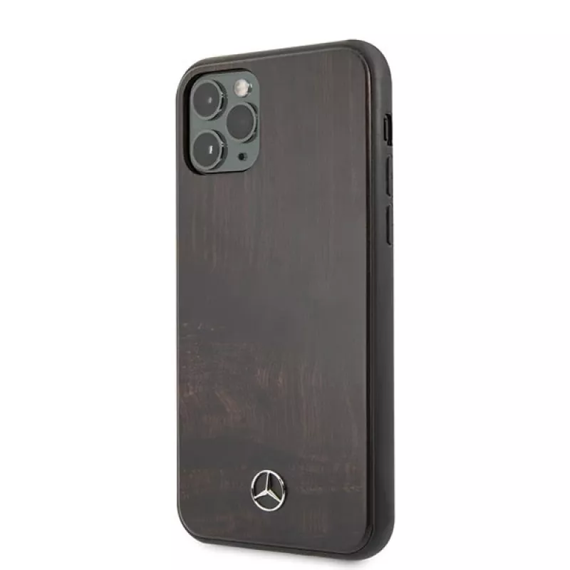 Mercedes-Benz MEHCN58VWOBR iPhone 11 Pro Hard Case Wood Line Rosewood Brown