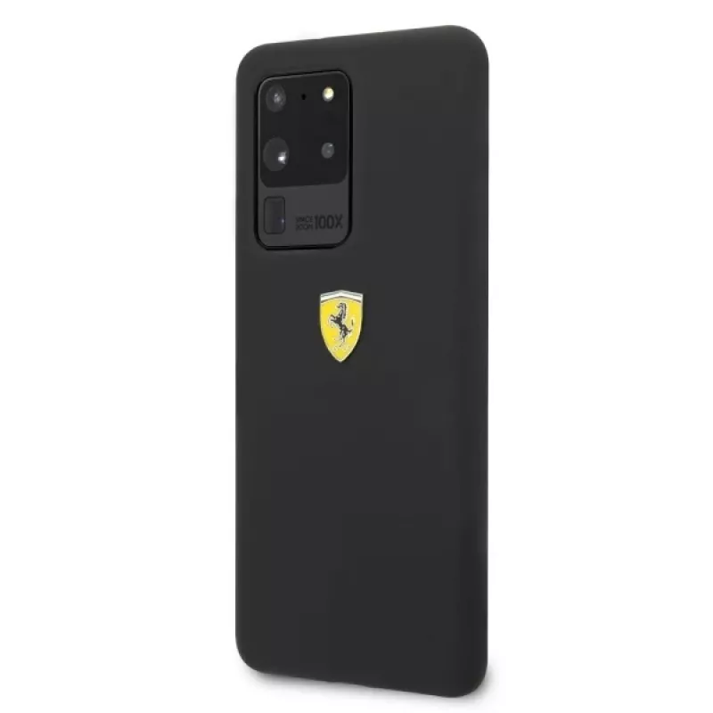Ferrari Hardcase FESSIHCS69BK Silikoninis dėklas, skirtas Samsung Galaxy S20 Ultra – juodas