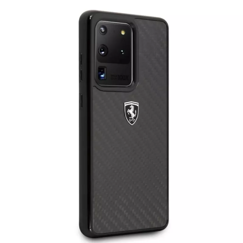 Ferrari Hardcase FEHCAHCS69BK, skirta Samsung Galaxy S20 Ultra, juoda Carbon Heritage