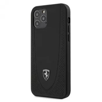 Ferrari FEOGOHCP12MBK Off Track Perforated Hard Case, skirta iPhone 12 / 12 Pro 6,1 colio, juoda