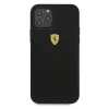 Ferrari FESPEHCP12MBK iPhone 12/12 Pro 6,1 colio juodas kietasis dėklas „On Track Perforated“