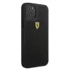 Ferrari FESPEHCP12MBK iPhone 12/12 Pro 6,1 colio juodas kietasis dėklas „On Track Perforated“