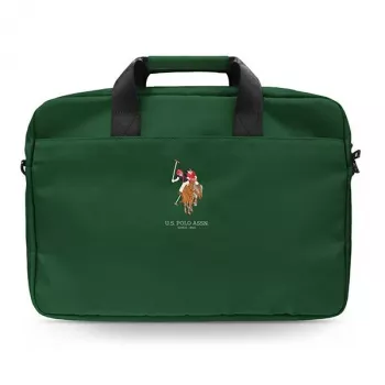 U.S. POLO ASSN. US Polo Torba USCB15PUGFLGN 16 colių nešiojamojo kompiuterio krepšys Žalia