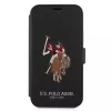 U.S. POLO ASSN. Polo Embroidery Collection Book Case, iPhone 12/12 Pro 6,1 inch, juoda