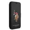 U.S. POLO ASSN. Polo Embroidery Collection Book Case, iPhone 12/12 Pro 6,1 inch, juoda