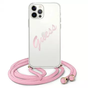 Guess Script Vintage Hard Case for iPhone 12 / 12 Pro 6,1 inch - Pink