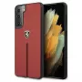 Ferrari FEOSIHCS21MRE S21+ G996 Red Hard Case Off Track Leather Nylon Stripe, skirta Samsung Galaxy S21+