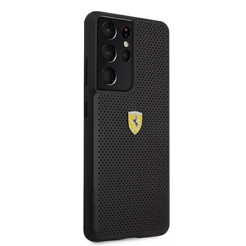 Ferrari FESPEHCS21LBK S21 Ultra G996 Black Hardcase On Track Perforated