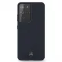 Mercedes-Benz Silicone Line Hard Case, Samsung Galaxy S21 Ultra (SM-G998), mėlyna