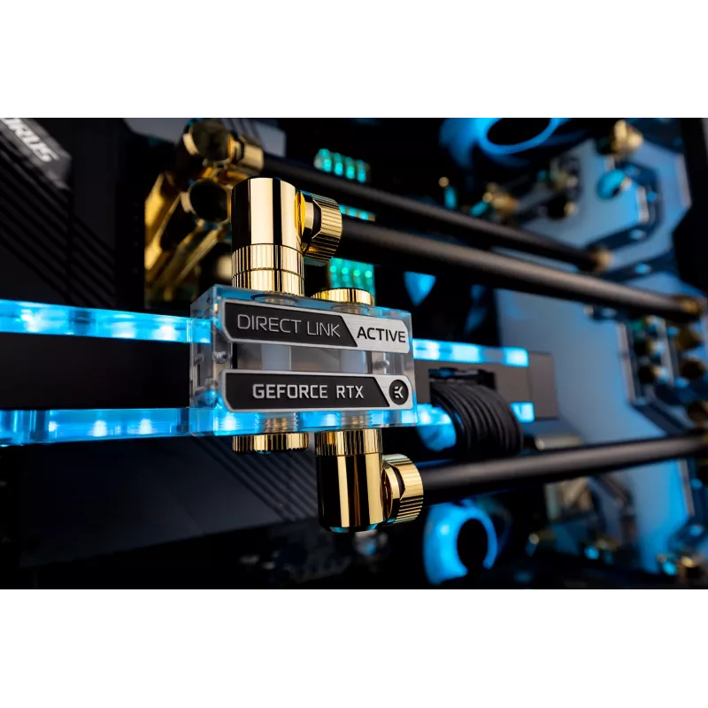 EK Water Blocks Vector² GPU Water Block Interconnect Bridge - Acrylic - Transparent - G1/4 inch - 41 mm