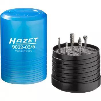 HAZET 9032-03/5 Karbidiniai pjaustymo antgaliai 3 mm kotu, 5 vnt. rinkinys