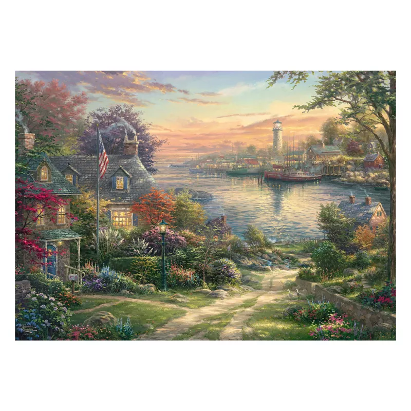 SCHMIDT SPIELE Thomas Kinkade Studios: Harbor in New England (1000 Pieces)
