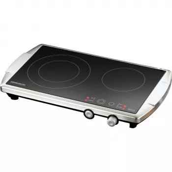 Rommelsbacher CERAN CT 3400/E dviguba kaitlentė, nerūdijantis plienas/juoda, 3400W