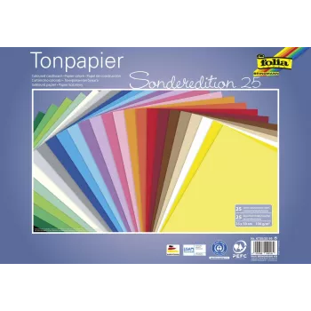 Folia Special Edition Construction Paper 25 Assorted Colors 130 gsm 25 Sheets A4