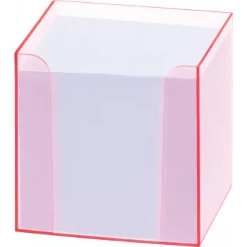 Folia 99072 Note Box with Fluorescent Edge Pink