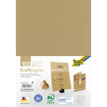 Folia Kraft Paper Brown 120 g/m² 100 lapų A4