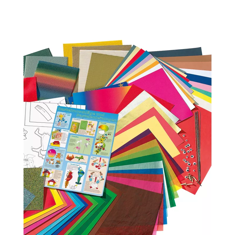 Folia 50915/1 Kūrybinių popierių rinkinys – 107 vnt. – Įvairiaspalvis – Popierius, kartonas, folija – Dėžutė