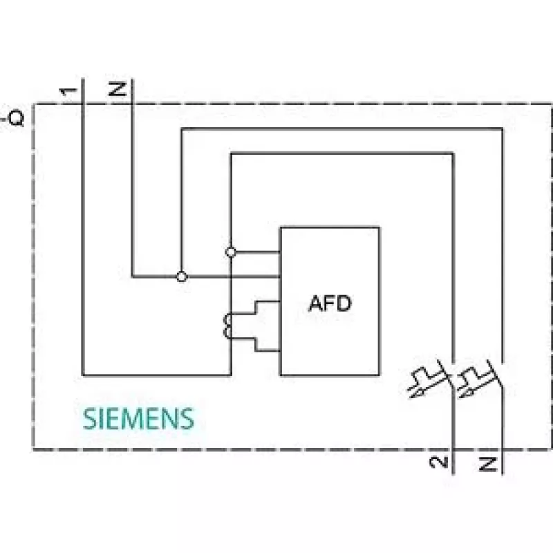 Siemens 5SV6016-7KK16 lanko gedimo aptikimo įtaisas (AFDD) su MCB C16, 2 polių, 230V, 1TE