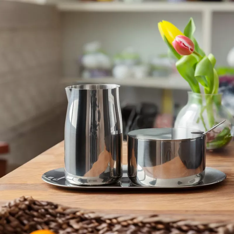 ALFI Milk and Sugar Set Silver