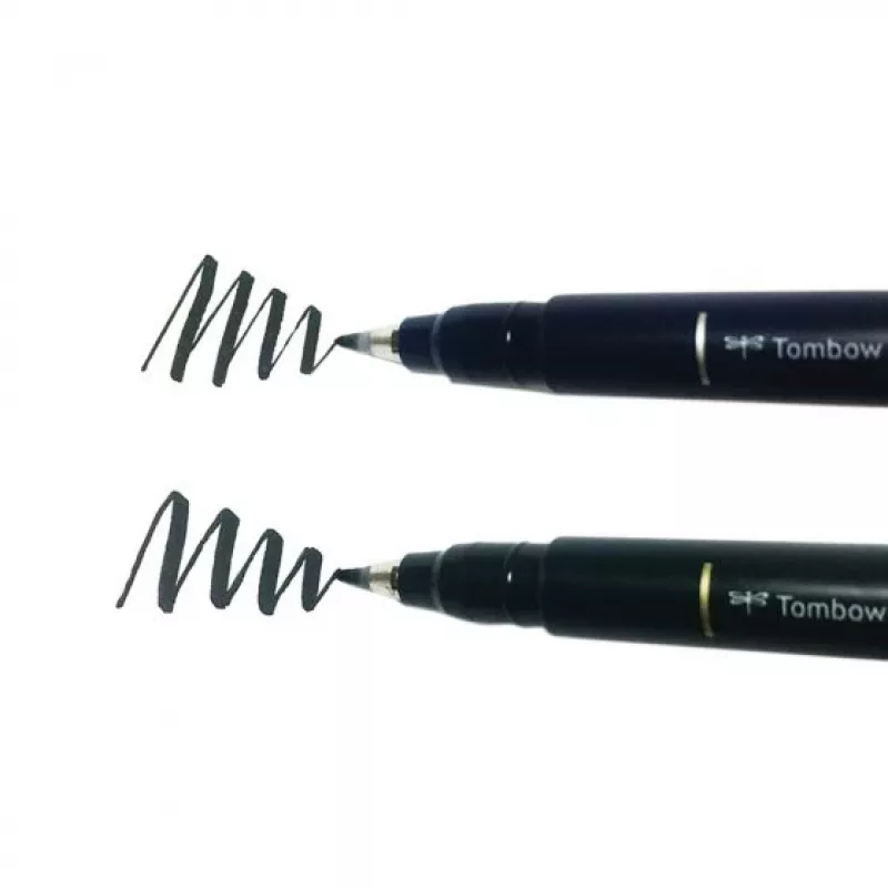 Tombow WS-BHS-2P Dual Brush Pen Set - Juoda - 2 vnt. - Blisterinė pakuotė