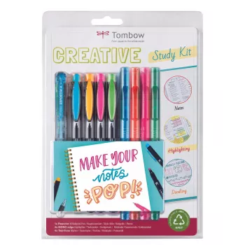 Tombow The Creative Study Kit – 4 Reporter šratinukai ir 4 Mono Edge žymekliai