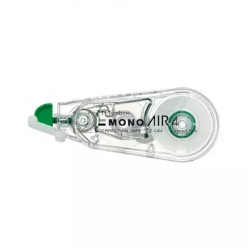 Tombow CT-CA4-20 MONO CA korekcinis volelis – balta juosta 10 m x 4,2 mm, žalias/skaidrus dozatorius, 20 vnt.