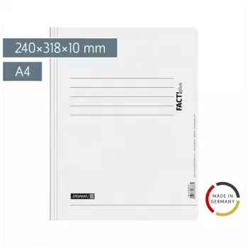 BRUNNEN FACT!plus Spiral Folder A4 White Cardboard