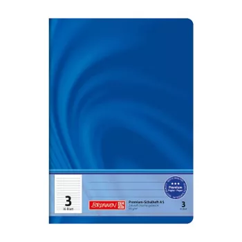 BRUNNEN Vivendi School Notebook A4 Lineatur 3 Lined 9mm No Margin 16 Sheets 32 Pages 70gsm White Paper 3rd Grade