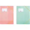 BRUNNEN Colours of Summer Collection Folders, DIN A4, Assorted Colours, 3-Pack, Polypropylene, Elastic Band Closure, 150 Sheets Capacity