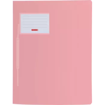 BRUNNEN FACT! Fastener File Polypropylene Pastel Pink Translucent DIN A4