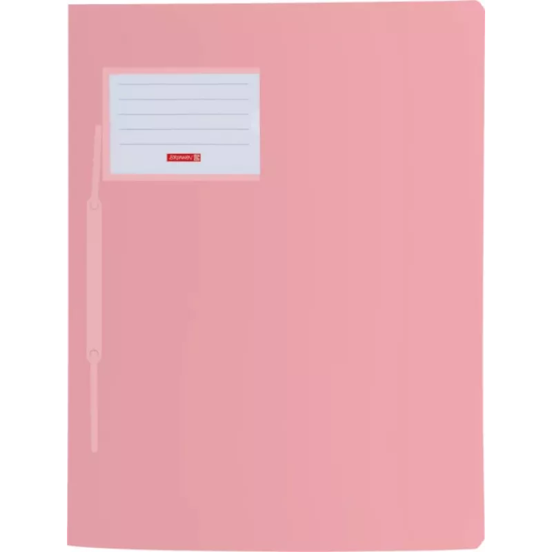 BRUNNEN FACT! Fastener File Polypropylene Pastel Pink Translucent DIN A4