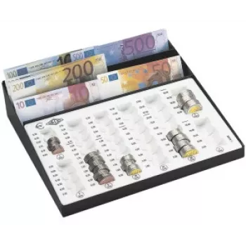 WEDO Counting Board – medinis rėmas su 100 plastikinių rutuliukų (10 eilių, raudona/balta)