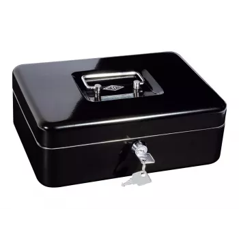 WEDO Size 3 Cash Box – plieninė kasos dėžutė, juoda milteliniu dažymu