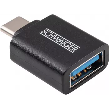 Schwaiger USB Adapter USB 3.1 Type-C Kištukas į USB 3.0 Type-A Lizdas Juodas (CAU310 533)