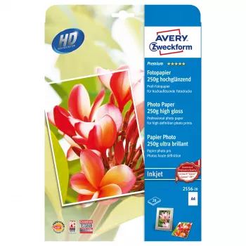 Avery Zweckform Premium Glossy Photo Paper - Blizgus - Baltas - A4 (210 x 297 mm) - 25 lapų