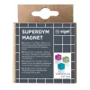 SIGEL BA727 CUBE Neodymium Magnets 11 mm, 6-Pack, Assorted Colors Pink/Blue/Green, Glossy