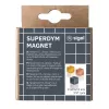 SIGEL BA724 Cube Neodymium Magnets 11 mm Copper Gold Grey Glossy 3-Pack