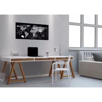 SIGEL GL270 Stiklinė magnetinė lenta 910 x 460 mm, superbalta, berėmė, su 2 magnetais ir markeriu