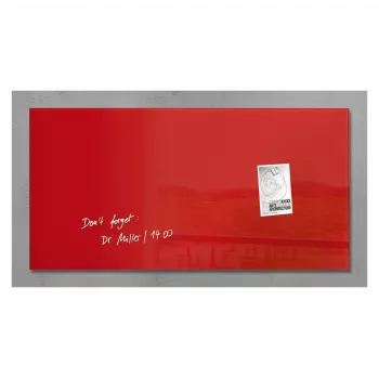 SIGEL Artverum GL147 Magnetinis stiklo rašymo lentelė 910x460 mm, balta, berėmė, montuojama ant sienos