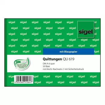 SIGEL QU619 Bloknotas A6 50 lapų Baltas