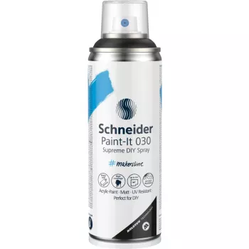 Schneider Paint-It 030 Supreme DIY akriliniai purškiami dažai juodi 200 ml