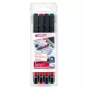 EDDING 140 S Permanent Marker Fine Tip Black Blue Green Red 4 Pieces