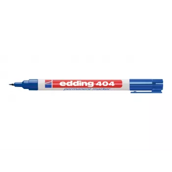EDDING 404 Permanent Marker for Glass, Metal, Plastic - Black - 1 mm Bullet Tip