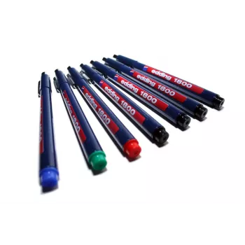 EDDING 1800 Profipen Fineliner rašiklis – juodas, 0,35 mm, metalinis rėmelis